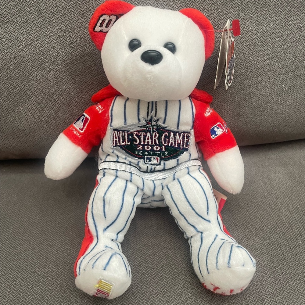 Dale Earnhardt Jr. Nascar Red and White Plush Bear